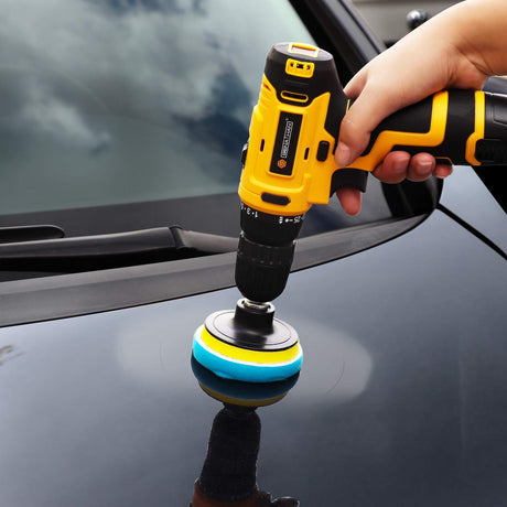 Kshineni 3 Inch Drill Buffing Pad, 11 Pcs Car Foam Polishing Pads Kit, Drill Buffer Polisher Attachment Buffing Kit for Car Polishing, Waxing, Kshineni