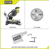 RYOBI 7-1/4 in. Miter Saw 9 AMP. Light Weight With Blade RYOBI