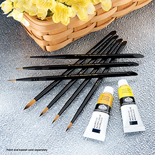 Majestic Royal and Langnickel Short Handle Paint Brush Set, Round, 7-Piece Majestic