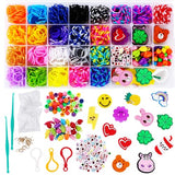 FUNZBO 2200+ Rubber Band Bracelet Kit - Bracelet Making Kit with Letter Beads, Charms and Accesscories, Birthday Gifts, Arts and Crafts for Kids, FUNZBO