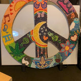 30pcs of Wood Peace Signs for Crafts,Unfinished Wood,Cutout Shapes,Wooden Cutouts,Peace Sign Cutouts (2'') RUIXUAN