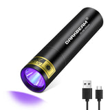 DARKBEAM Flashlight UV Black Light 395 NM, Mini but Powerful USB- C LED Rechargeable Woods Lamp, Ultraviolet Flashlights for Pet Dog Urine, Stains DARKBEAM