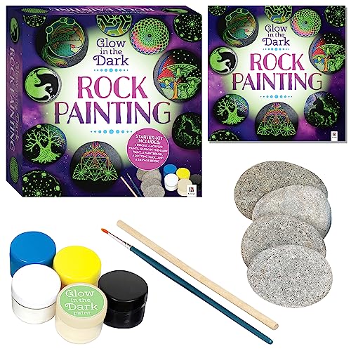 Craft Maker: Glow in The Dark Rock Painting - DIY Box Set for Adults, Neon & Glowing Paint Included, Unique Easy-to-Follow Projects, Arts & Crafts Hinkler