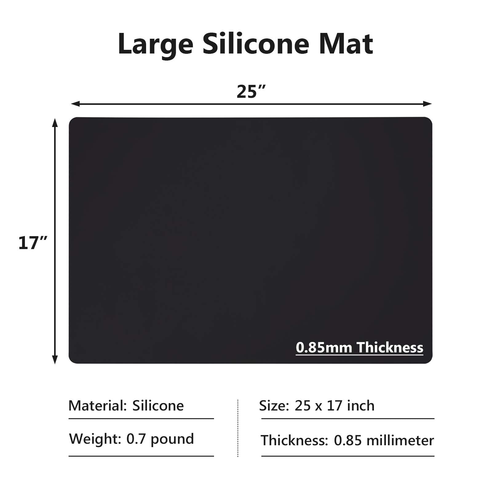 Gartful Silicone Mats for Kitchen Counter, Large Silicone Countertop Protector 25" by 17", Nonskid Heat Resistant Desk Saver Pad, Multipurpose Mat, - WoodArtSupply