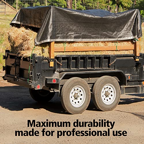 12x20 Ultra Heavy Duty Tarp, Extra Thick 16 Mil, UV Resistant, Grommets Every 18 Inches - Waterproof Plastic Poly Tarpaulin - (Reversible, Silver and KING-A-MA-JIGS