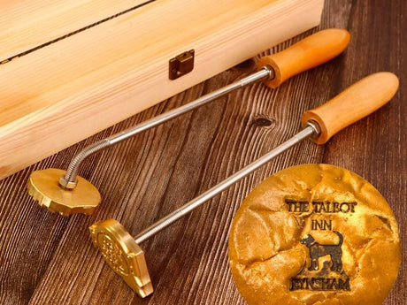 Customizable Brass Branding Iron for Burger Buns and Food Art TPFOON