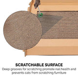 Furhaven Multi-Level Cardboard Cat House w/ Catnip for Indoor Cats, Ft. Scratching Pads & Toys - Farmhouse Corrugated Cat Scratcher Hideout - Furhaven