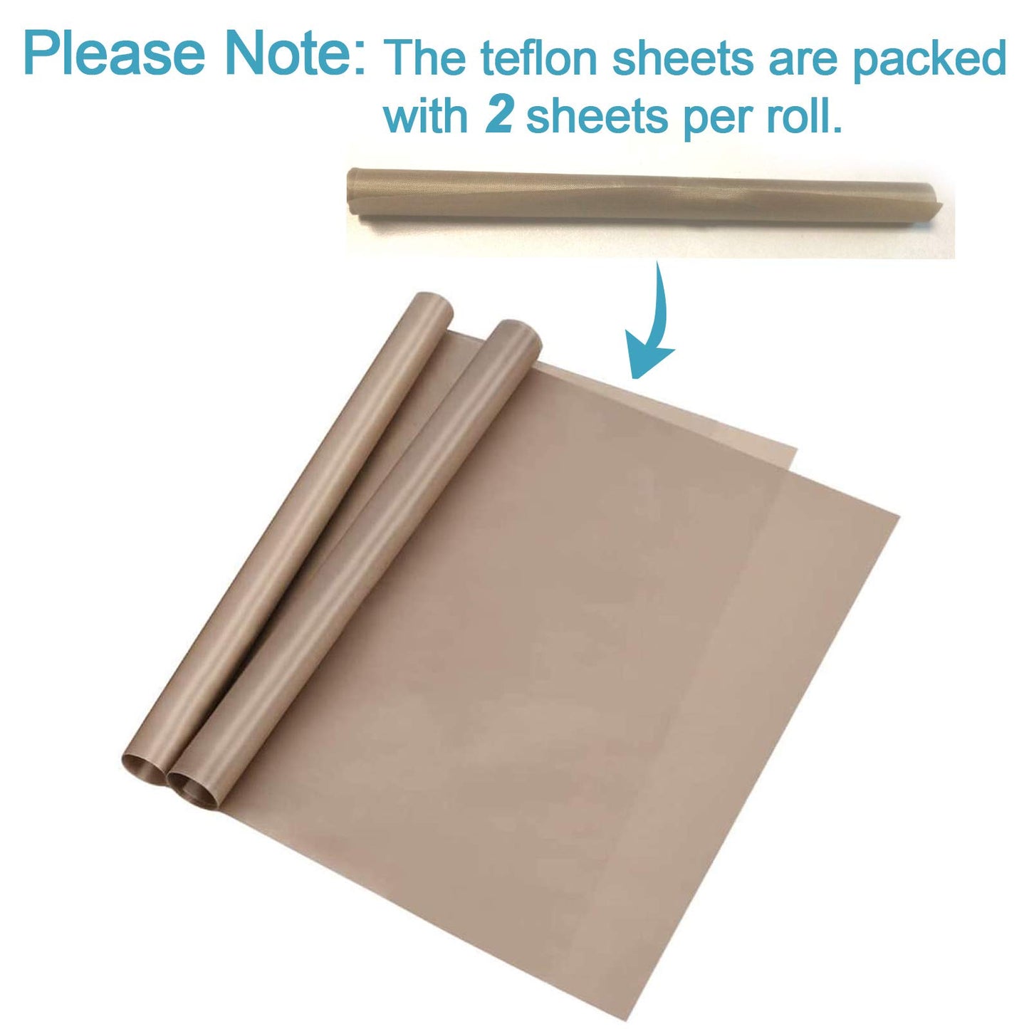 Selizo 4 Pack Teflon Sheet for Heat Press, Non-Stick Craft Mat, Teflon Heat Transfer Press Sheet for T Shirt Press Machine (12" x 16")