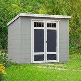 Handy Home Products Highland 8x6 Modern Wooden Storage Shed Handy Home Products