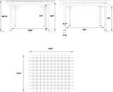 U-MAX Wood Pergola 12'x10' Cedar Wood Gazebo with Durability, Stability, Structure, Snow and Wind Supported,Mirador Outdoor Pergola for Patio Deck U-MAX