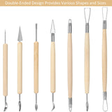 Blisstime 18PCS Clay Sculpting Tools, Basic Clay Pottery Carving Tool Kit with Wooden Handles and Tool Bag Blisstime