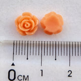 Chenkou Craft Random 100pcs Assorted of Color 8mm Rose Flower Resin Flat Back Flatbacks Loose Beads Kid's Bow DIY Craft (8mm) Chenkou Craft