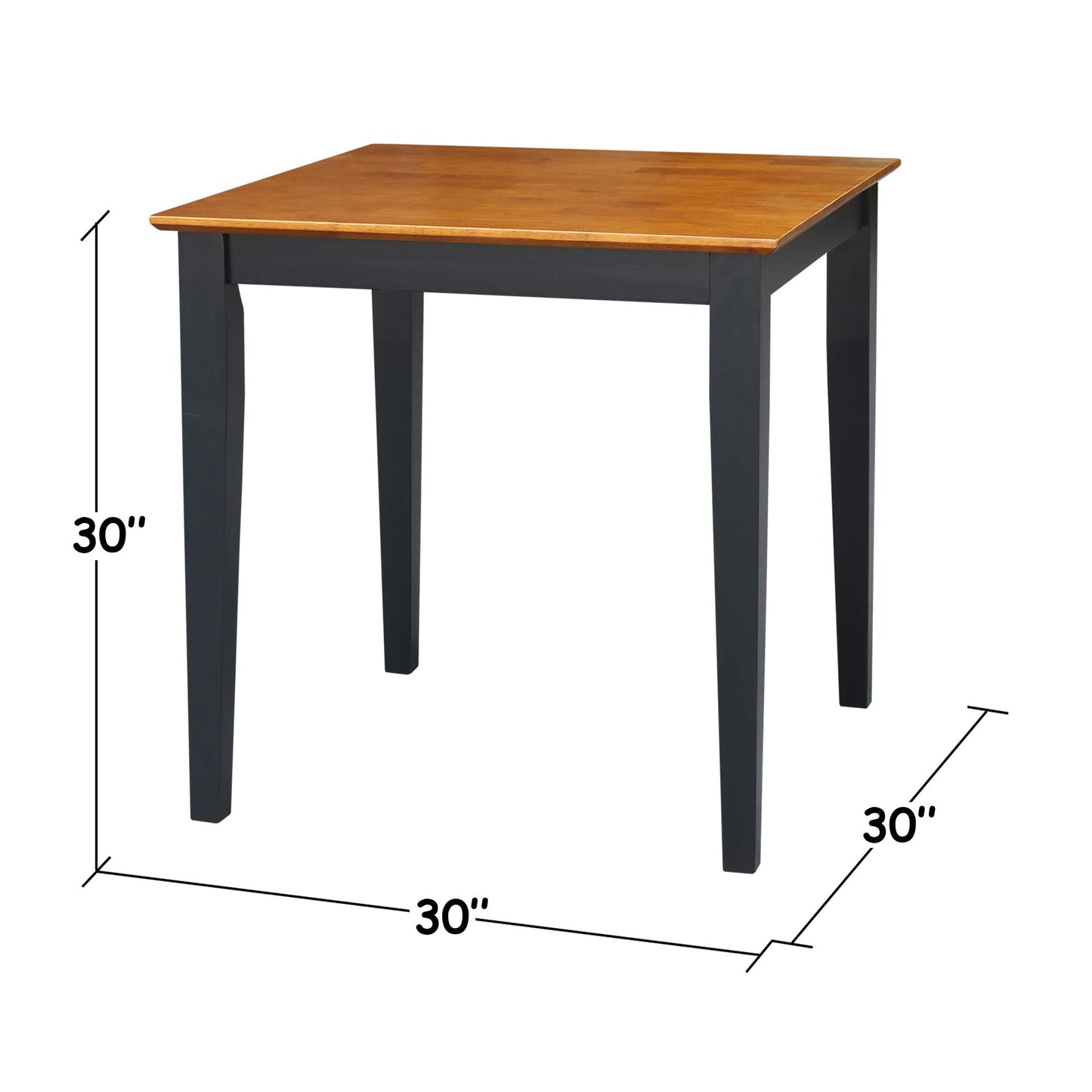 IC International Concepts Dining Table, Black/Cherry