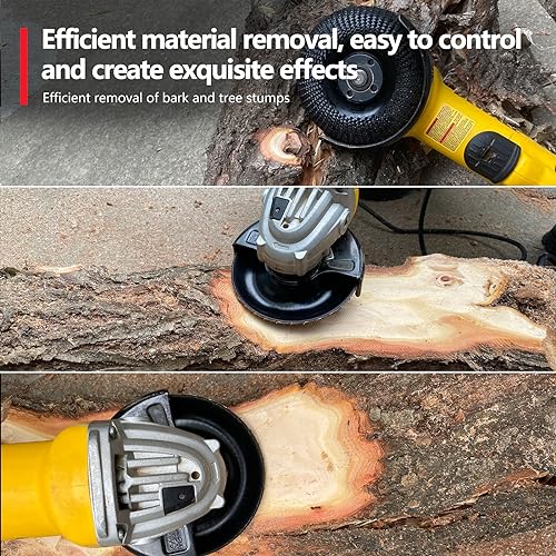 OBA Wood Carving Disc Set 3 PCS 4-1/2" Wood Grinding Wheel Sets with 7/8" Arbor for Angle Grinder Grinding and Polishing OBA