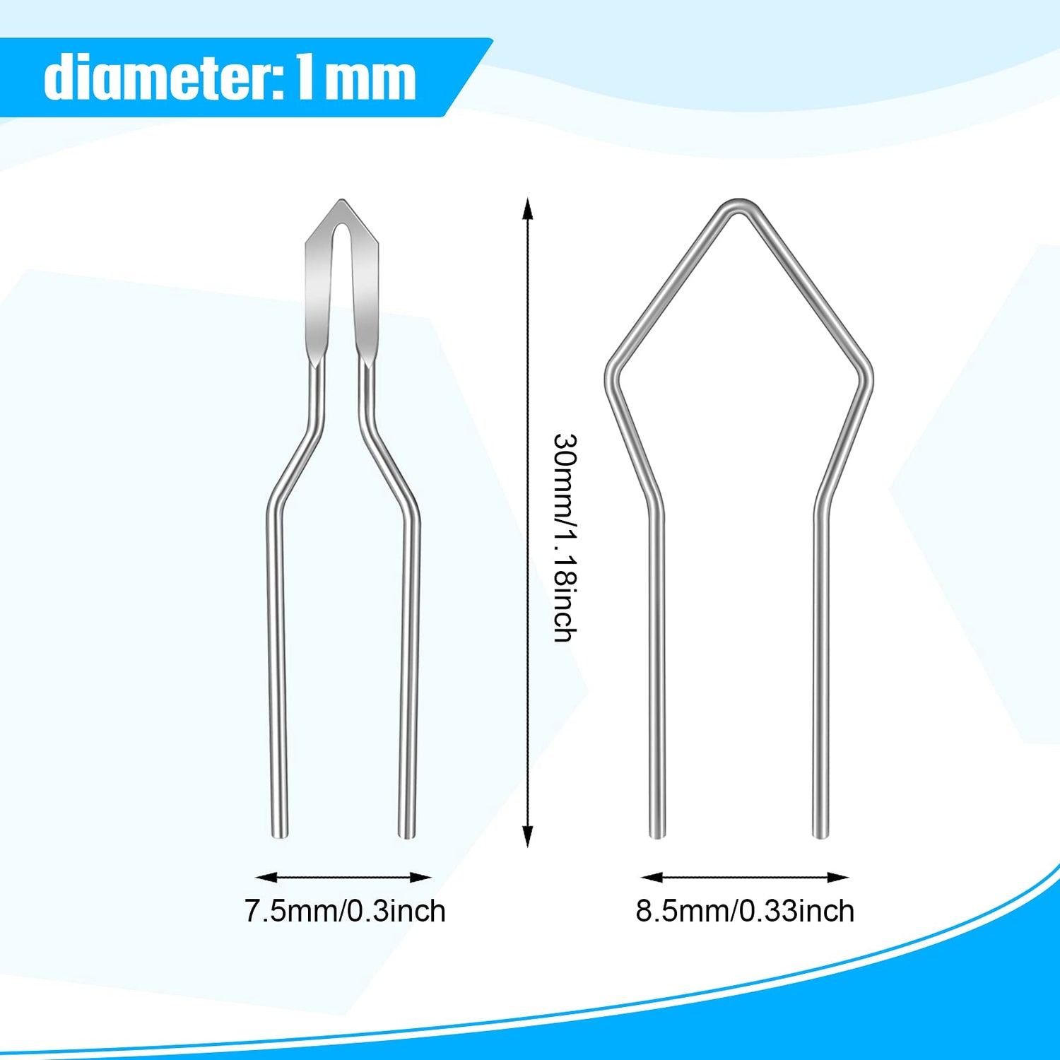 23 Pieces Pyrography Tips Replacement Wood Burning Tips Pyrography Wire Pen Nibs Wood Burning Wire Nibs for High Impedance Pyrography Machine Outus