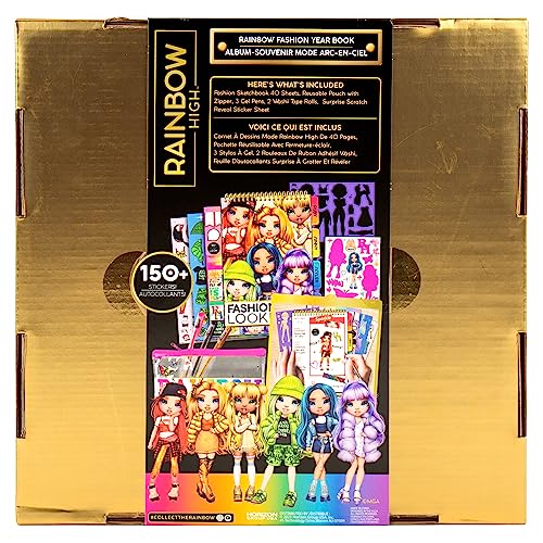 Rainbow High Fashion Runway by Horizon Group USA, Dress Up 6 Die-Cut Dolls, 100+ Accessories Including Fabrics & Repositionable Stickers, Includes Rainbow High