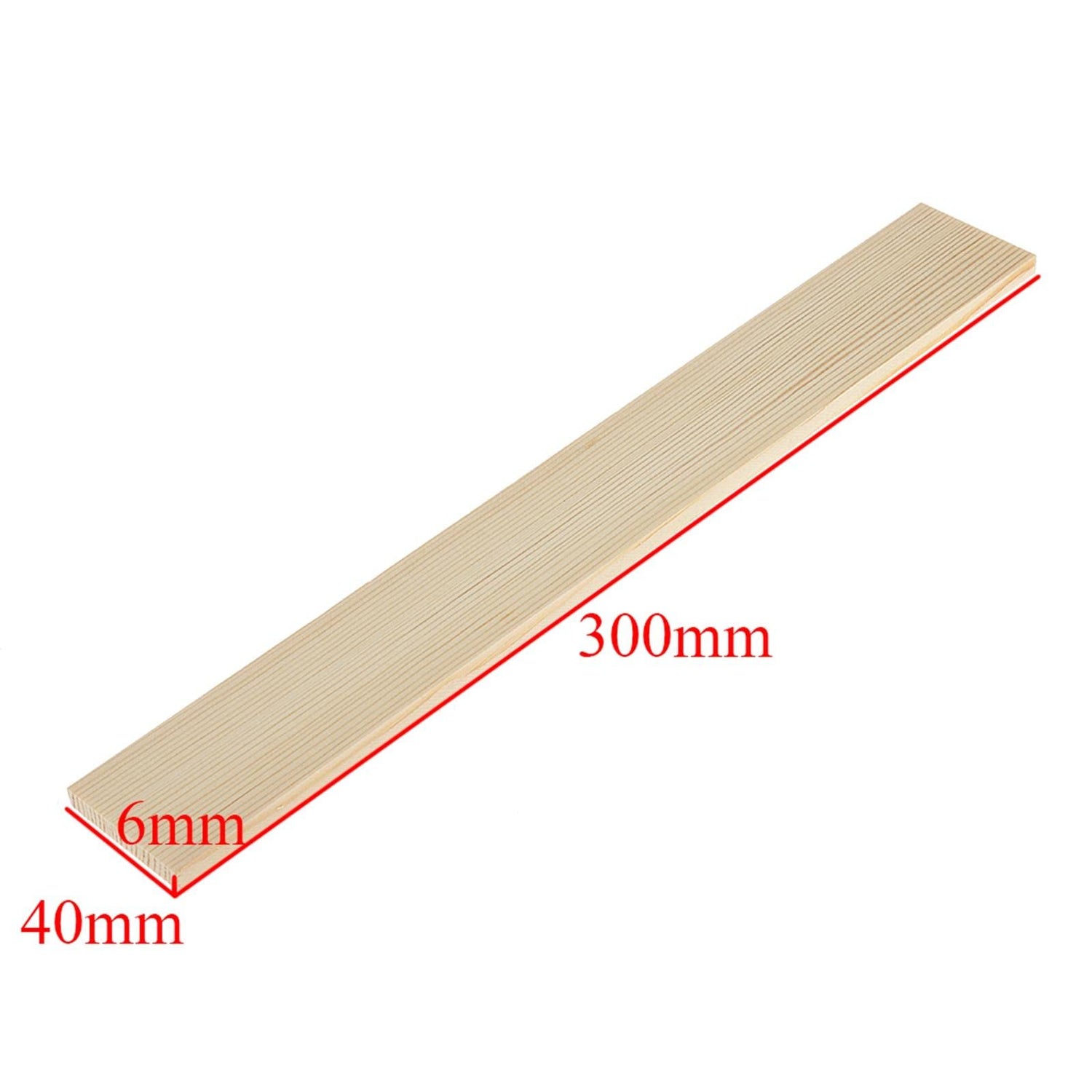 misppro 10 Pieces Blank Natural Pine Wood Rectangle Boards Panels Wooden Pieces for Art Crafts - 30cm misppro
