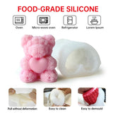 Midnadiy Rose Bear Candle Mold - 3D Teddy Bear Silicone Mold, Large Epoxy Resin Molds for DIY Scented Candles, Handmade Soaps, Birthday Gifts, Midnadiy