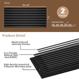 KVENI Acoustic Wood Slat Wall Panels - Modern Wood Panels for Wall, 3D Fluted Sound Absorbing Panel with Wood Finish, Noise Cancelling & KVENI