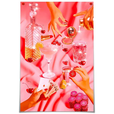 cupmod Vintage Poker Paint by Numbers Kits for Adults,DIY Acrylic Adults Paint by Number Kits,Watercolor Oil Painting Kits for Beginners for Home