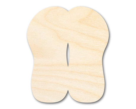 Unfinished Wood Flip Flop Sandals | Summer | Beach | Craft Cutout | up to 36" DIY 6" / 1/4" 24 Hour Crafts