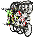 Ultrawall Stainless Steel Bike Storage Rack,6 Bike Storage Hanger Wall Mount for Home & Garage Holds Up to 300lbs, Black Ultrawall