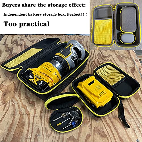 3 Pcs Hard Case,Case for DEWALT 20V Max XR Cordless Router, Brushless(DCW600B),Portable Carrying Storage Bag for Router Bits, Case Only AIKANG