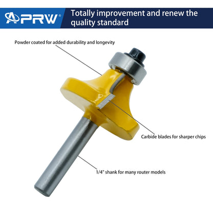 APRW Router Bit Set,24pcs Tungsten Carbide Router Bits 1/4 Shank,Router Bits for Woodworking,for DIY,Beginners and Professional,Available for Solid - WoodArtSupply