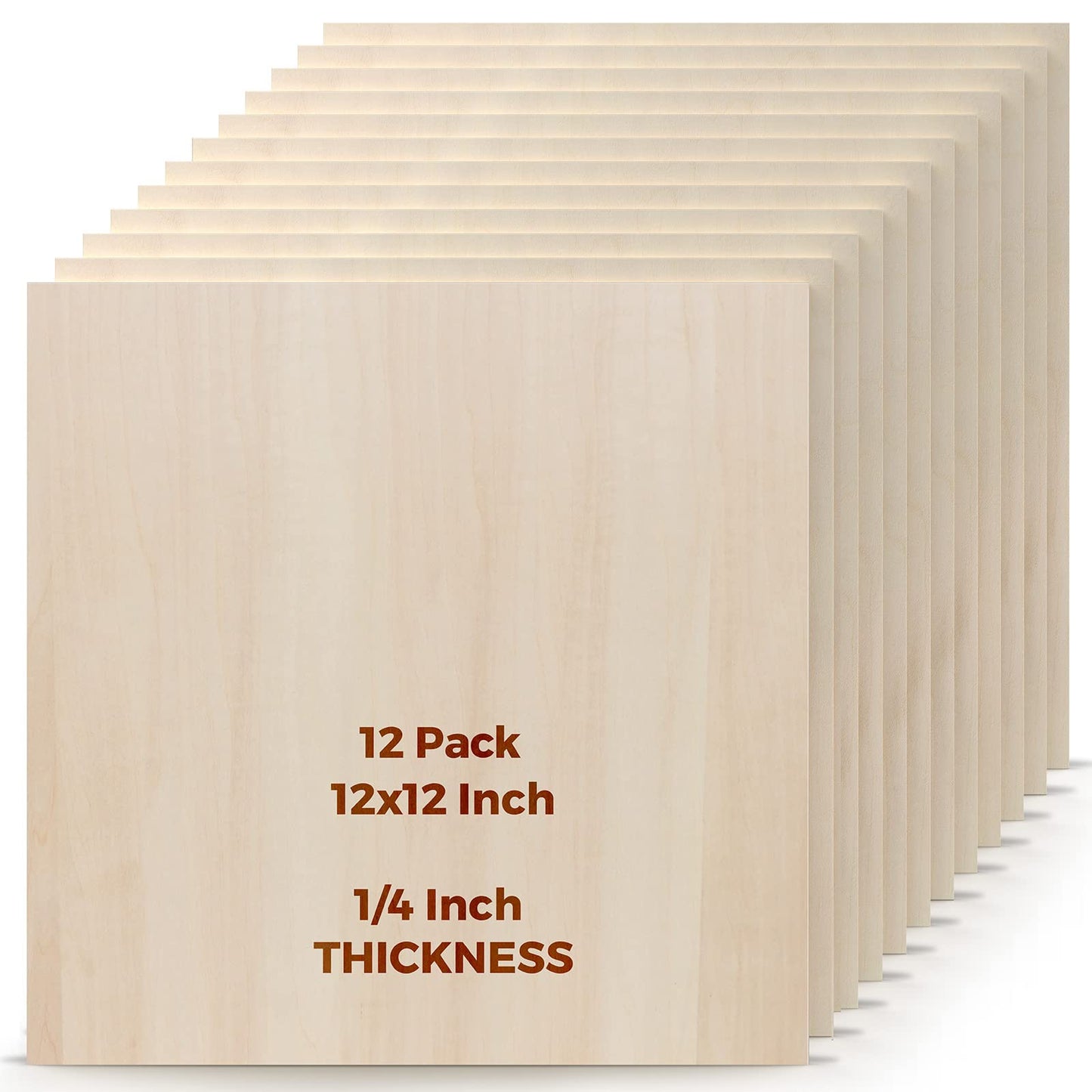 12 Pack 12 x 8 Inch Basswood Sheets 1/16 Thin Craft Plywood Sheets
