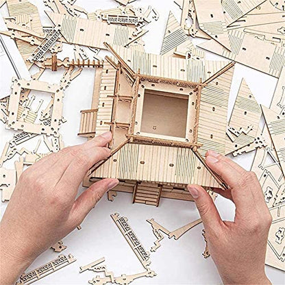 Rolife 3D Wooden Puzzles Temple Building Kit - 275PCS Japanese Five-storied Pagoda 13" Model Craft Kits for Adults/Boys/Girls - WoodArtSupply