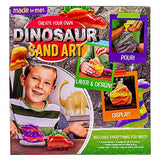 Made By Me Create Your Own Dinosaur Sand Art by Horizon Group USA, Includes 6 Dino-Themed Bottles with Caps, 8 Sand Colors, Glitter, Funnel & More, Made By Me