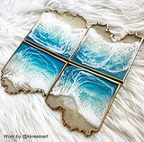 6 Pack Geode Coaster Molds for Resin + ResinWorld Resin Coaster Molds ResinWorld