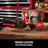 CRAFTSMAN V20 Orbital Sander, Cordless, 12,000 OPM, Bare Tool Only (CMCW220B) Craftsman