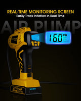 KeenPower Tire Inflator Portable Air Compressor - 2X Faster - 21V Rechargeable Battery Powered Handheld 160PSI Tire Inflator, Dual Power Supply KeenPower