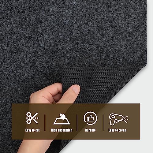 Nyomat Oil Spill Mat, 60" x 72", Garage Floor Mat Under Car, Waterproof/Durable/Non-Slip TPR Backing, Reusable Absorbent Pad, Charcoal Nyomat