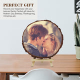 Personalized Picture Frame Album Custom Photo Printing on Wood Slices Customized Photograph On Wood Artwork Crafts Desktop Decoration with Stand witfox