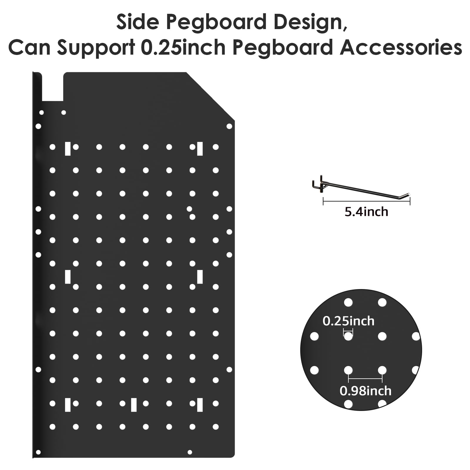 CCCEI Modular Pegboard Rack Power Tool Organizer with Charging Station. 4 Layer Wall Mount Drill Holder, Mechanic Tool Battery Charger Organizer. - WoodArtSupply