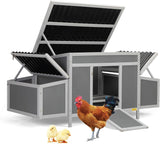 COZIWOW Durable Assembled Wooden 59" L Outdoor Large Chicken Coop with Two Nesting Boxes, Comfortable Hen House, Indoor Weatherproof Rabbit Hutch COZIWOW