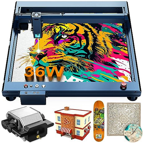 Laser Engraver 180W Laser Cutter 36W Output Laser Engraving Machine, Laser Engraver for Wood and Metal with Air Assist Laser Engraver and Cutter PrintCraft