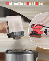 Electric Sander, 220W Detail Sander 13000 OPM Compact Power Sander with Dust Collector 1.6Amp Hand Sander with 20PCS Sanderpapers for Wood Vistreck