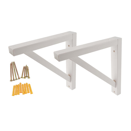 2 Pack Wall Mount Wood Shelf Bracket Triangle Wooden Shelf Brackets for Plank Sconce Plug in Pendant Lamp Decorative DIY Wood Bracket Include OVOV