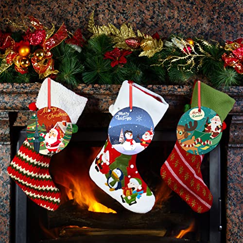 Valyria Sublimation Ornaments Blanks Bulk MDF Sublimation Christmas Ornament Blanks White Blank Christmas Tree Hanging Ornaments for Crafting DIY Valyria