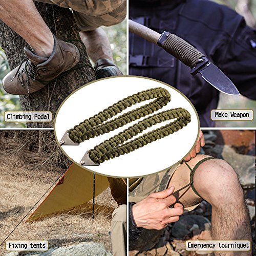 Pocket Chainsaw with Paracord Handle 36 Inches 16 Teeth Long Chain Hand Saw Fast Wood & Tree Cutting Emergency Survival Gear Best for Camping Skyocean