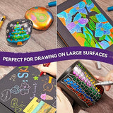 LIGHTWISH Metallic Paint Pens Glitter Markers,Sparkle Ultra Fine Point 0.7mm Acrylic Paint Markers,Super Golden Metallic Markers for Black Paper LIGHTWISH