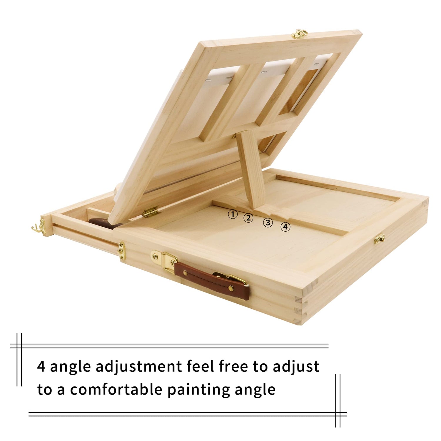 LUCYCAZ Tabletop Easel Set, Easel for Painting Canvases, Portable Wooden Art Easel Painting Kits for Adults Artist Kids, 12 Colors Acrylic Paints, 2 LUCYCAZ