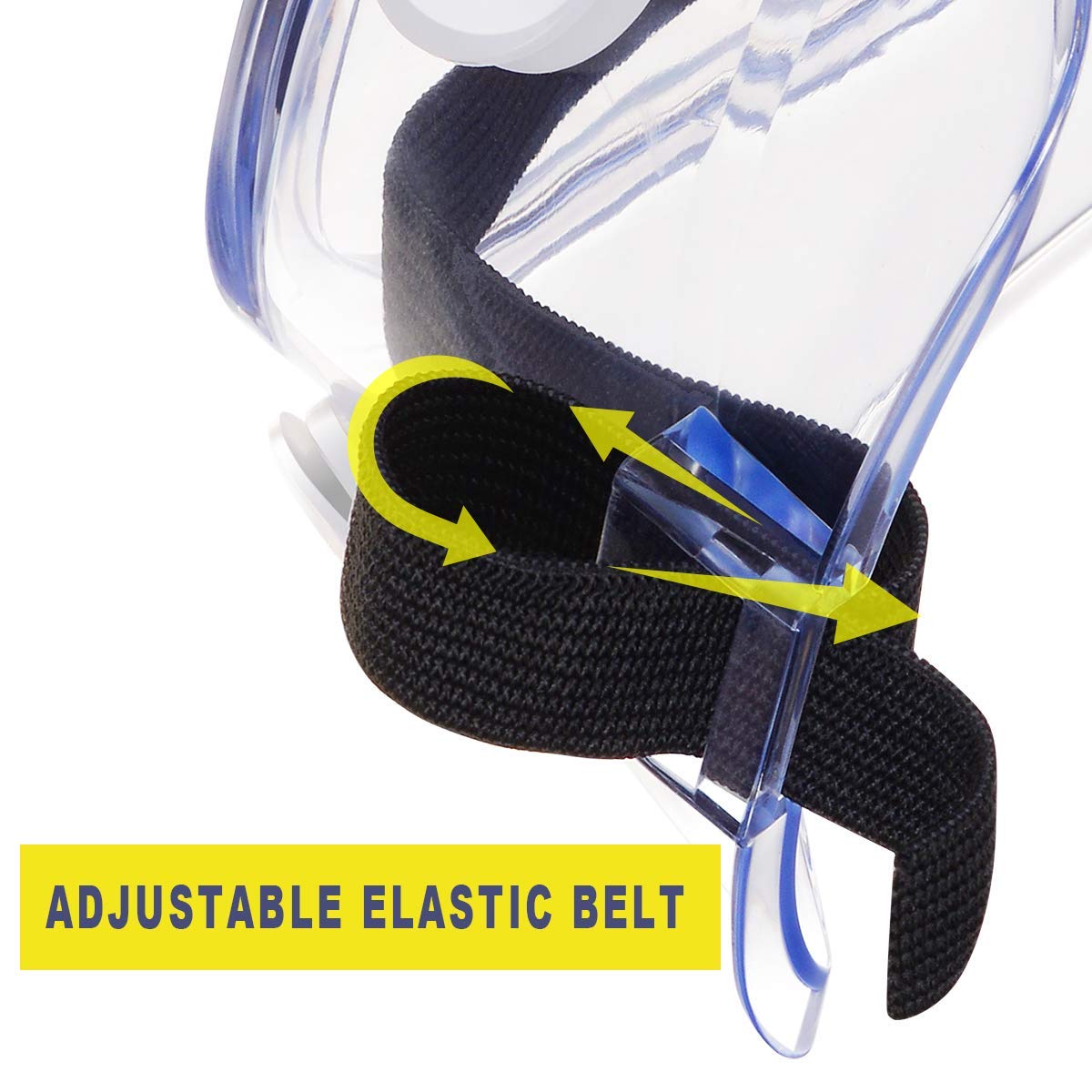 YunTuo 2 pack Safety Goggles, Adjustable,Lightweight Anti-Fog Protective Safety Glasses, Eye Protection, White YunTuo