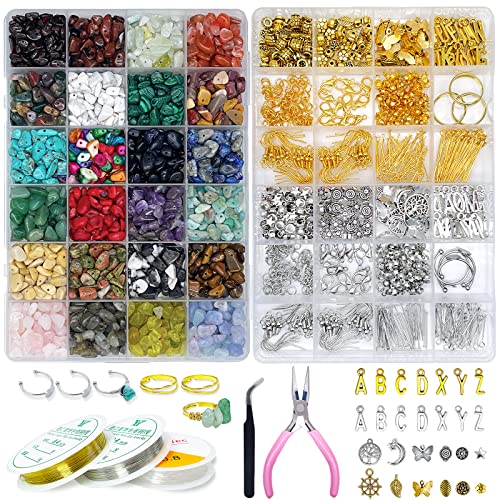 ygorios Jewelry Making Kit for Adults - 1760 PCS Crystal Beads for Jewelry Making, Jewelry Making Supplies with 960 PCS Crystal Beads, 800 PCS ygorios