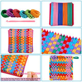 Aodaer 192 Pieces Loom Potholder Loops Weaving Loom Loops Weaving Craft Loops Refill Elastic Potholder Loops with Multiple Colors for DIY Crafts Aodaer