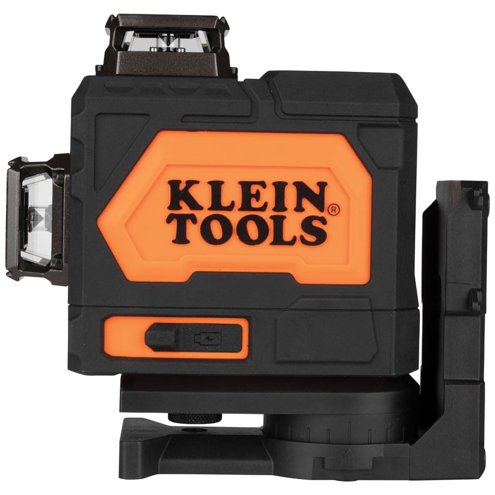 Klein Tools 93PLL Self-Leveling Laser Level, Green 3x360-Deg Planes, Rechargeable Battery, Magnetic Mount, Class II Laser (≤1mW @ 510-530nm), Orange - WoodArtSupply