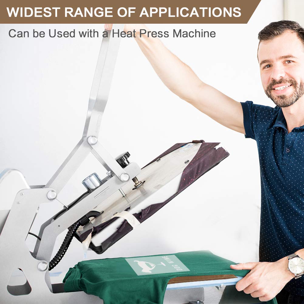 Heat Press Pillows 9 Pcs in 1 Set, 4 Sizes Heat Pressing Transfer Pillow and 5pcs Tshirt Ruler Guide for Vinyl, Teflon Pillow Sublimation Printing, Geila